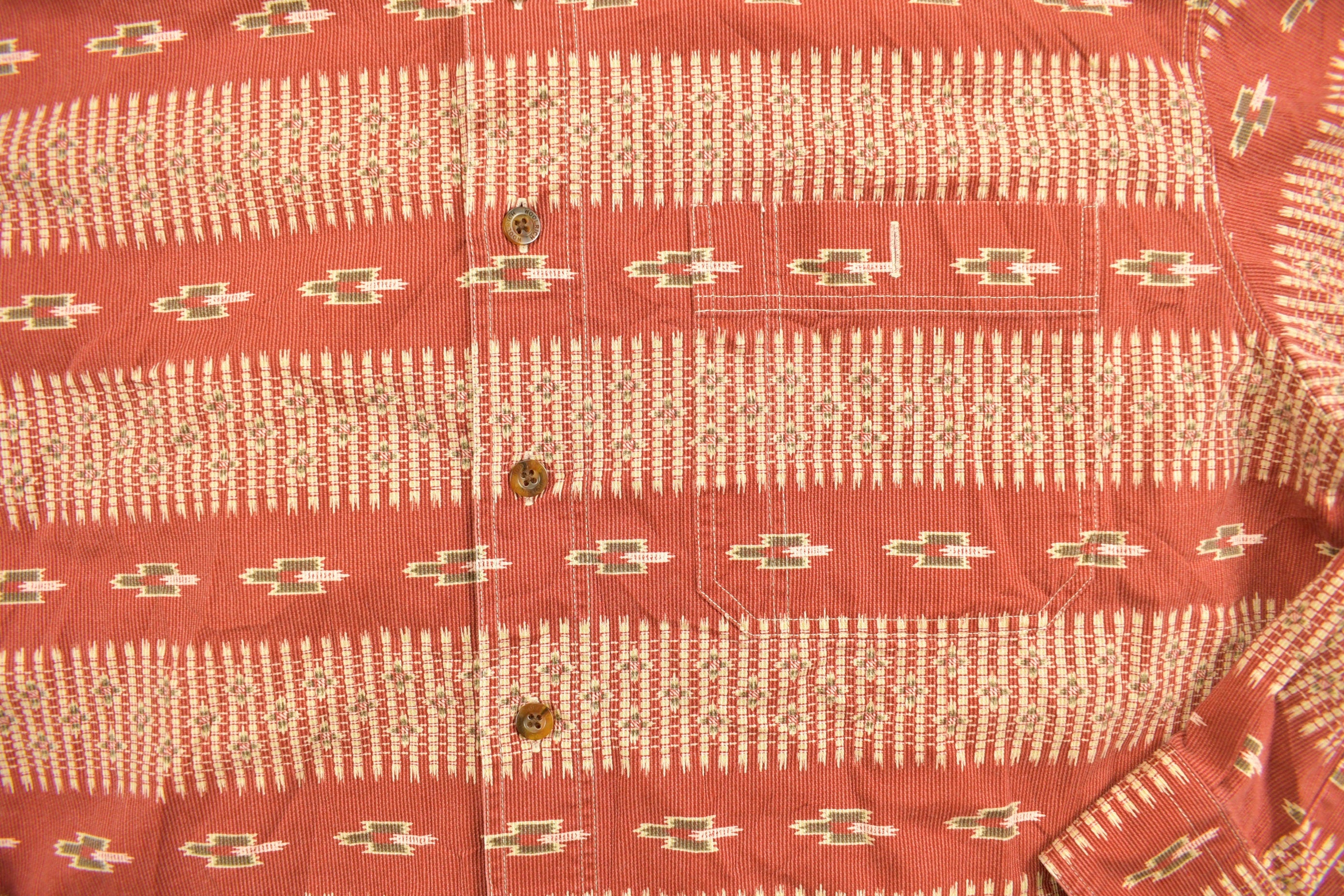 Vintage 2000ss Woolrich Abstract Flannel Button Shirt