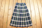 Vintage 1980s Scottish Export House Plaid Kilt Skirt 24 x 28.5