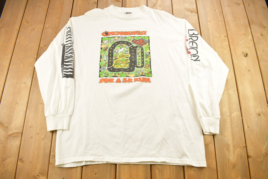 Vintage 1997 Oktober Fest 10k Run Graphic Long-Sleeved T-Shirt