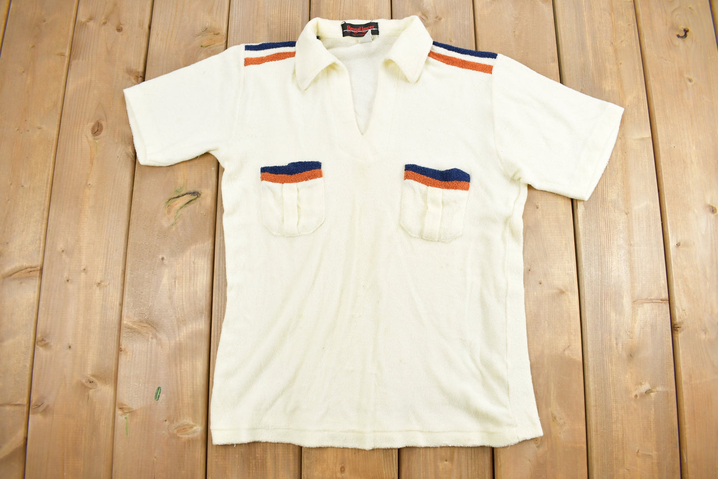 Vintage 1980s Bengal Lancer Short Sleeve Knit Polo / 70s Style / Collared Shirt / Vintage Knit Polo