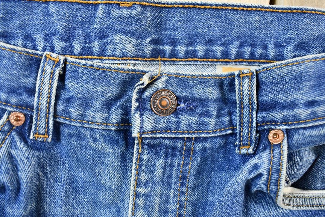 Vintage 1990s Orange Tab Levis Denim Jeans Size 35 x 28