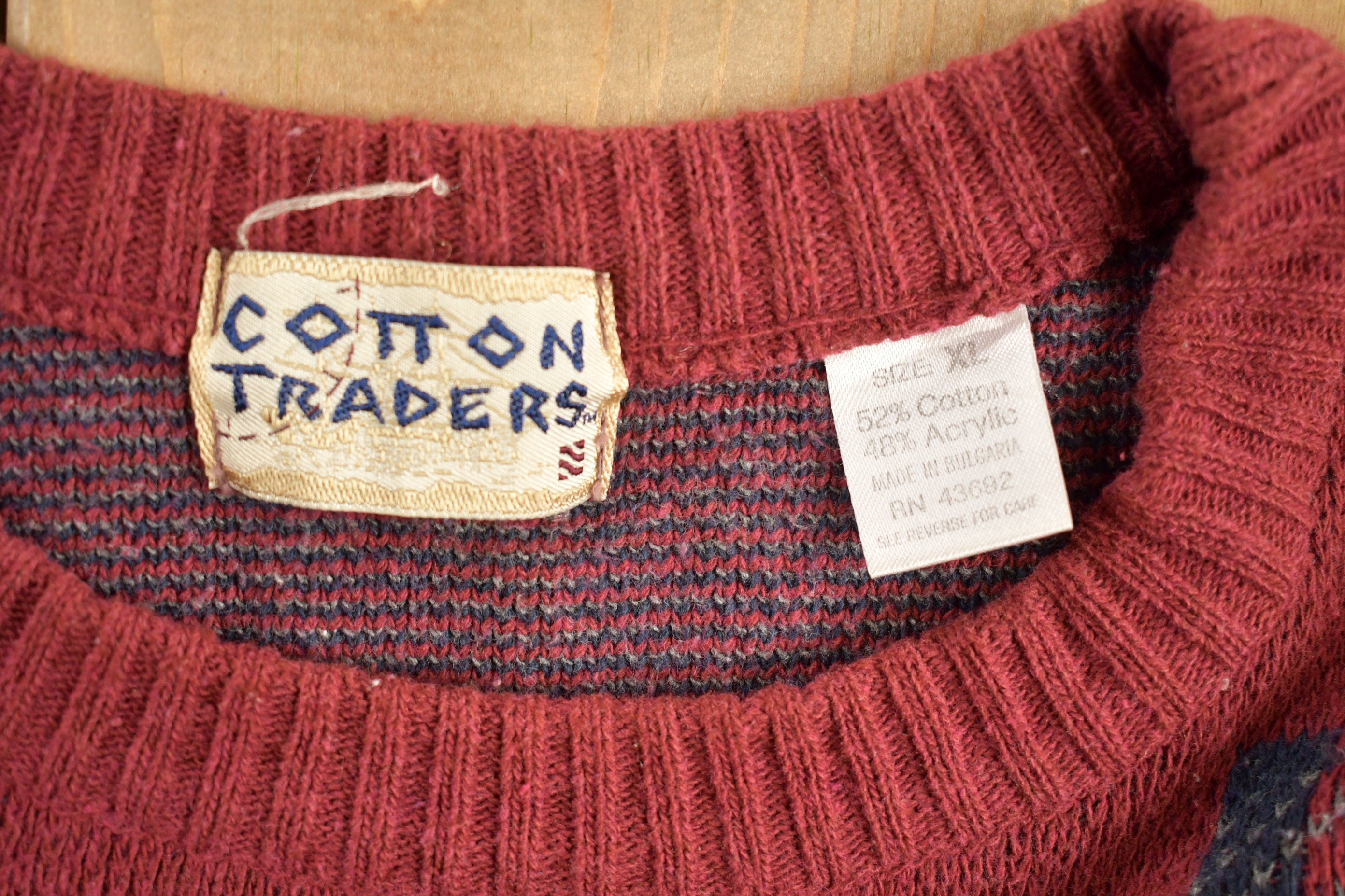 Vintage 1990s Cotton Traders Knit Crewneck Sweater