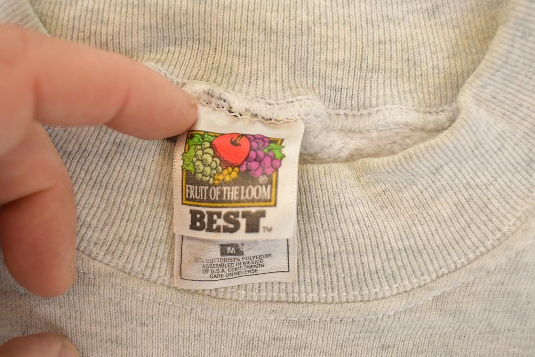 Vintage 1990s French Dog Funny Graphic Print Crewneck Sweatshirt Mens M