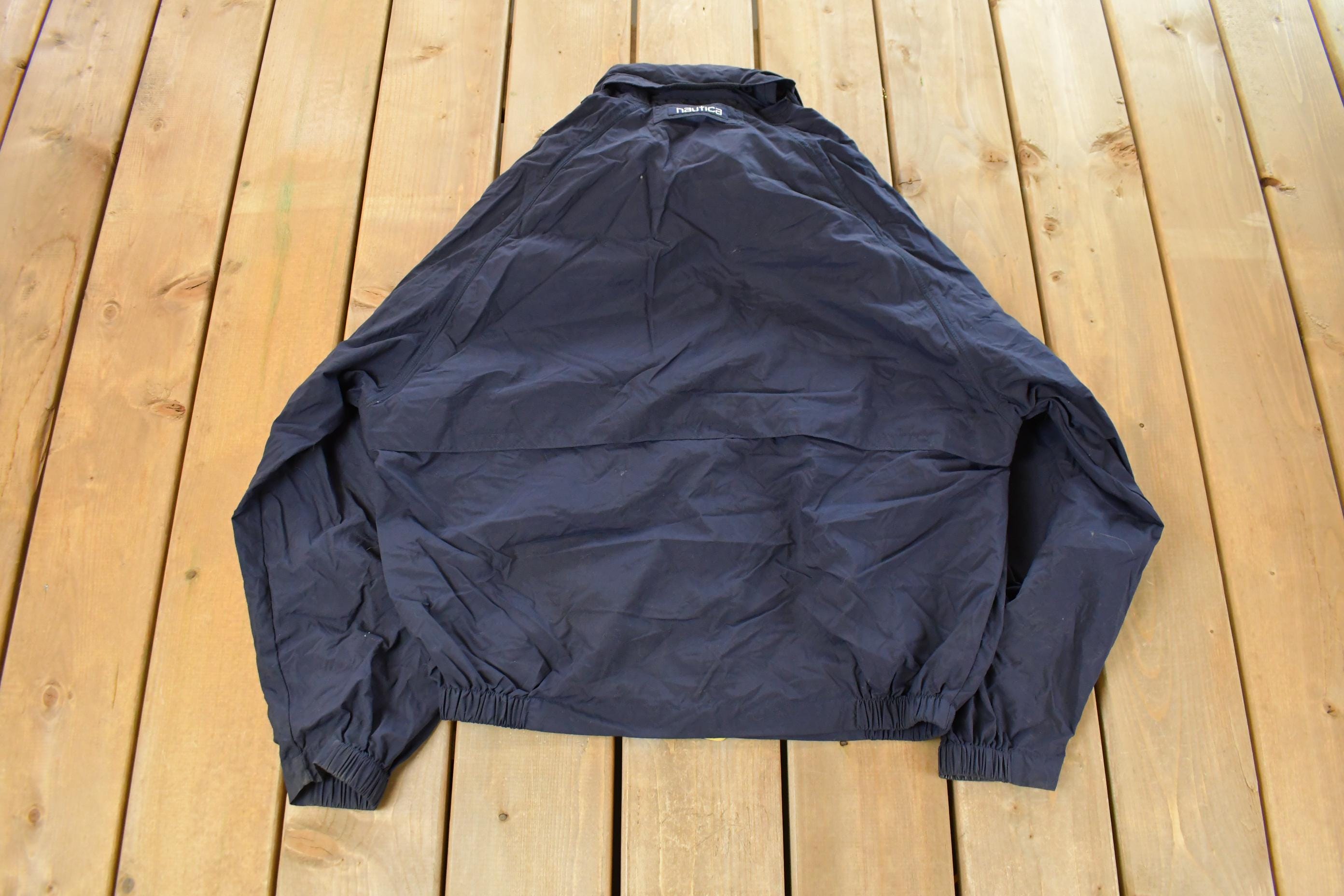 Vintage 1990s Nautica Full Zip Windbreaker Jacket Men's Medium