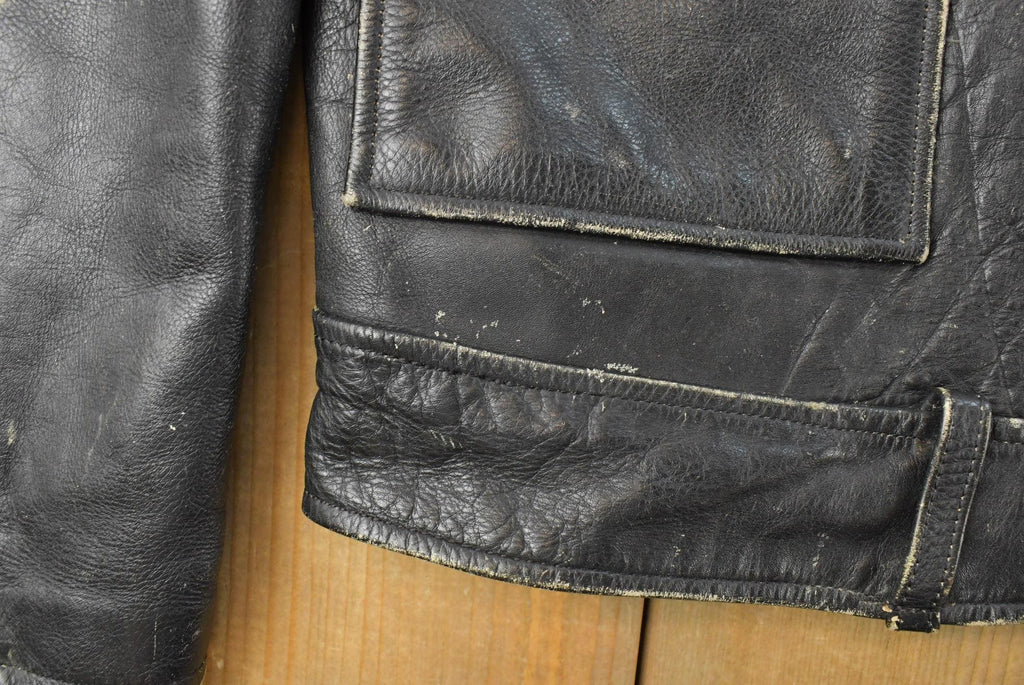 Vintage 1990s Harley Davidson Leather Motorcycle Jacket Women's Large