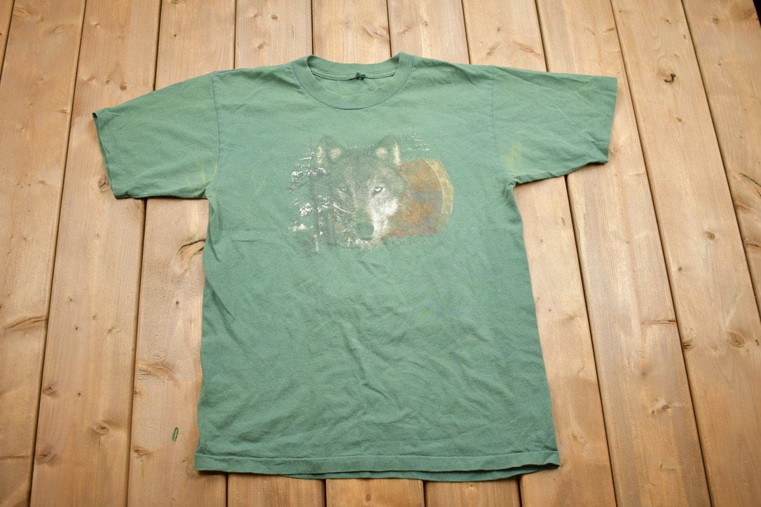 Vintage 1990s Ouray Colorado Wolf Theme T-Shirt