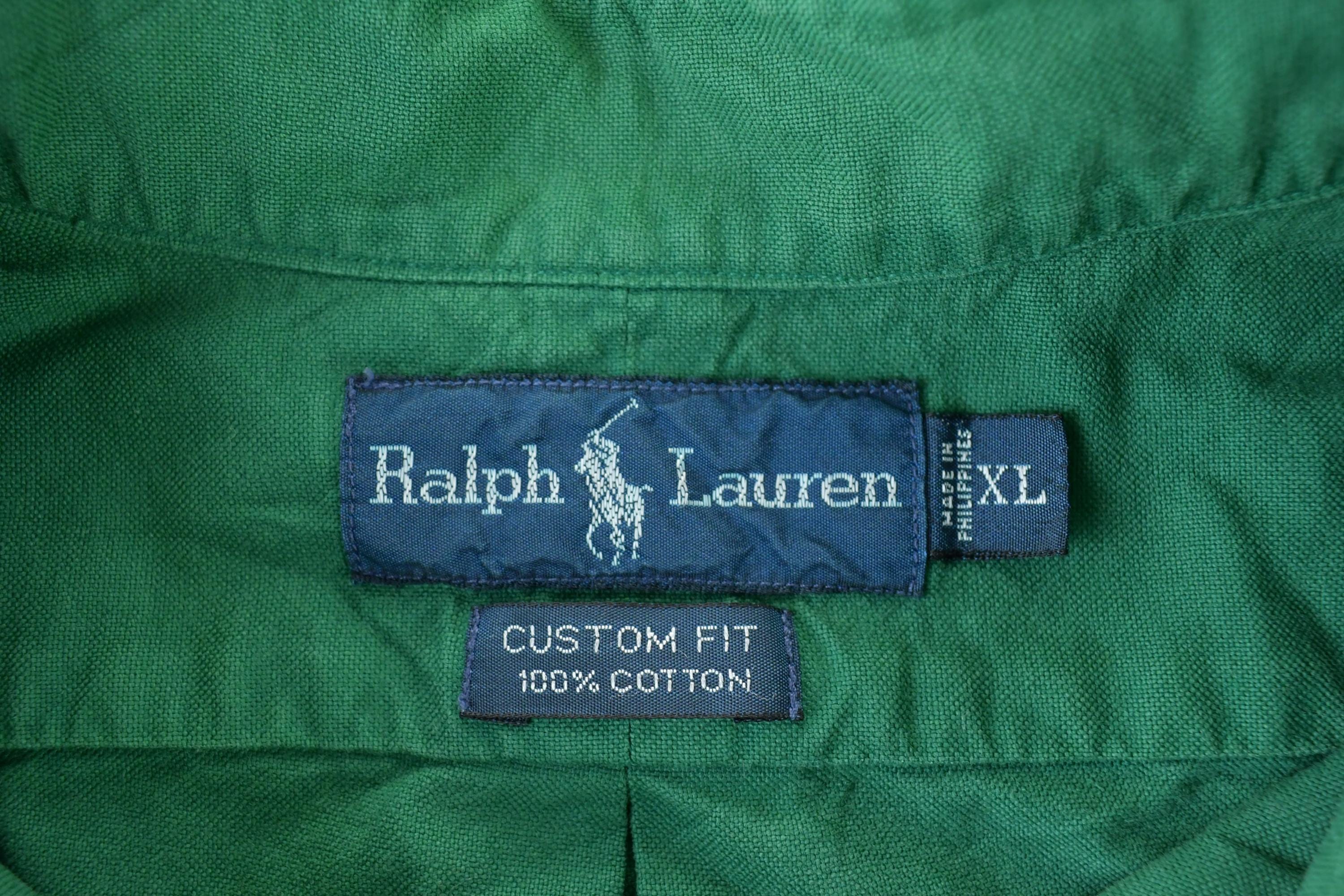 Vintage 90s Ralph Lauren Hunter Green Button Up Shirt