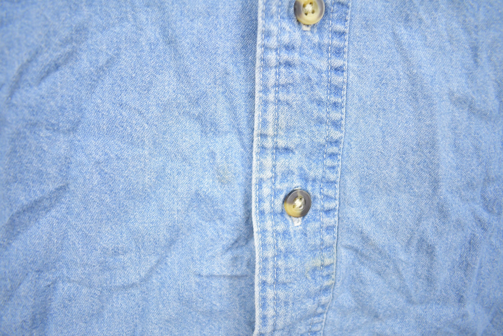 Vintage 1990s Port Embroidered Utah Denim Button Up Shirt
