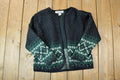 Vintage 1990s Crystal Kobe Knit Open Front Crewneck Sweater /