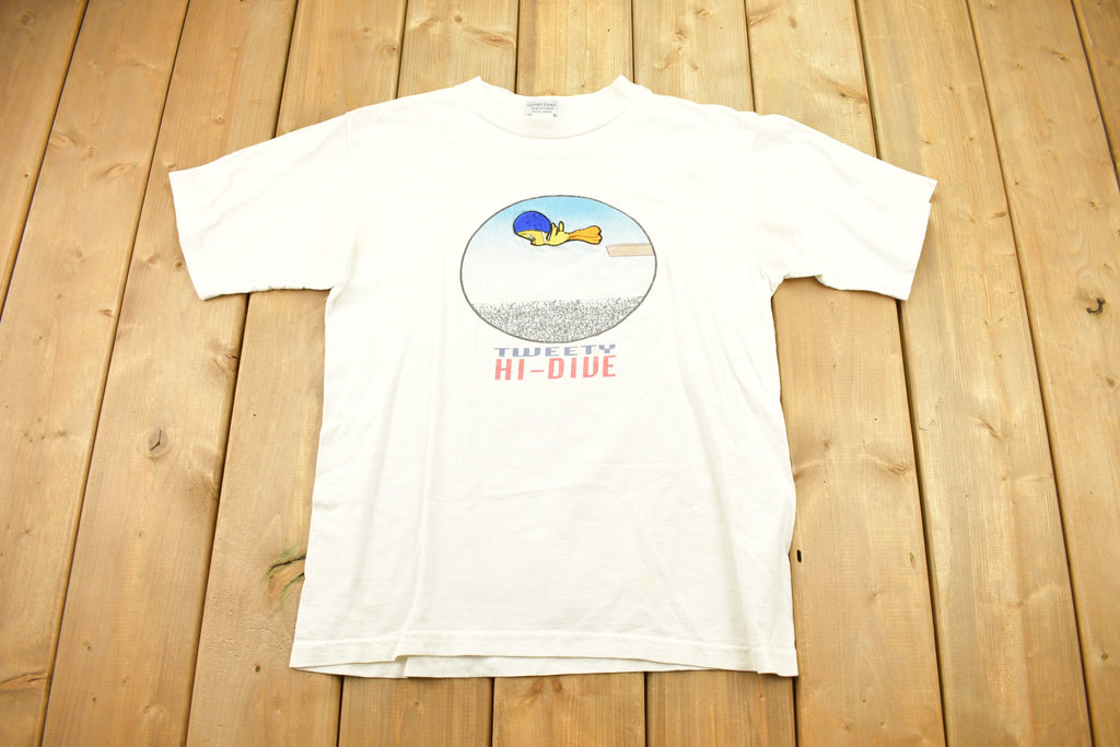 Vintage 1990s Looney Tunes Tweety Bird Hi-Dive Graphic T-Shirt