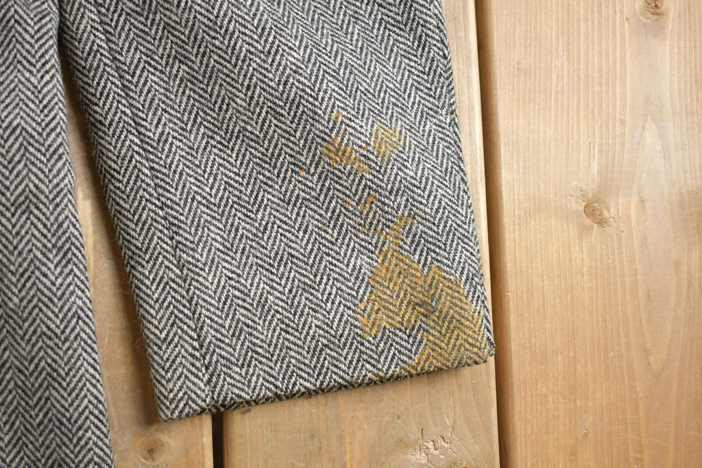 Vintage 1980s Orvis Herringbone Blazer Button Up Shirt