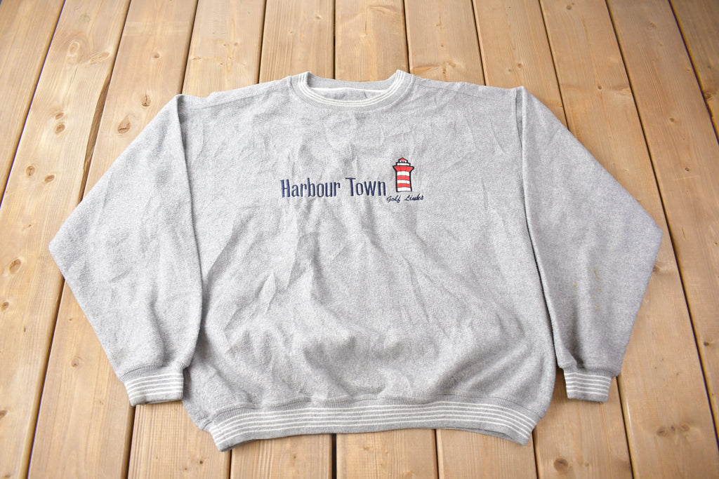 Vintage 1990s Harbour Town Golf Links Embroidered Crewneck Sweatshirt