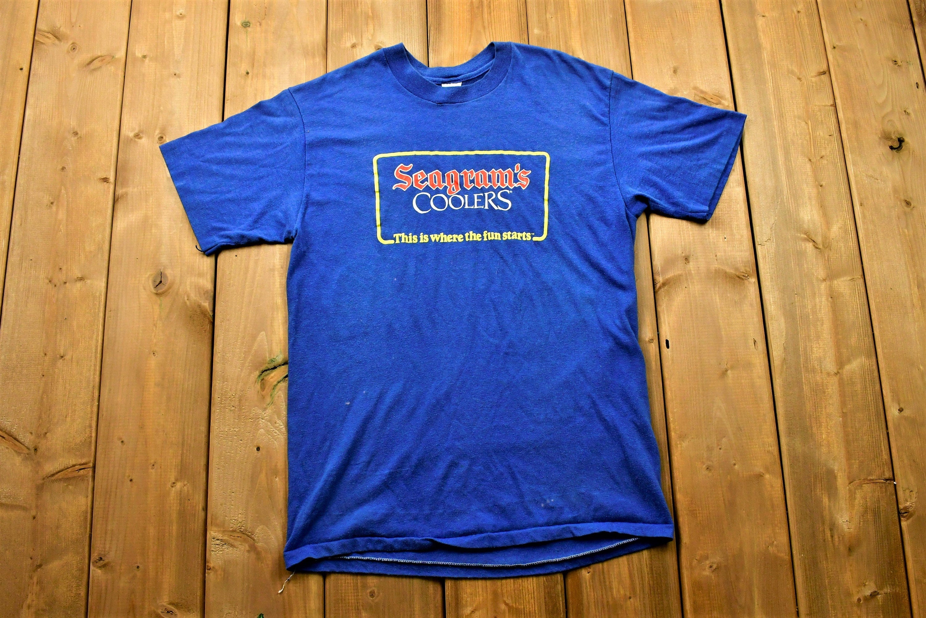 Vintage 90's Seagmans Coolers This Is Where The Fun Starts Single Stitch T-Shirt