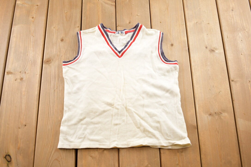 Vintage 1990s Bobbie Brooks Sweater Vest / Vintage Vest / Bobbie Brooks Vintage / Vintage Vest / Minimal Style / Striped Vest / Made In USA