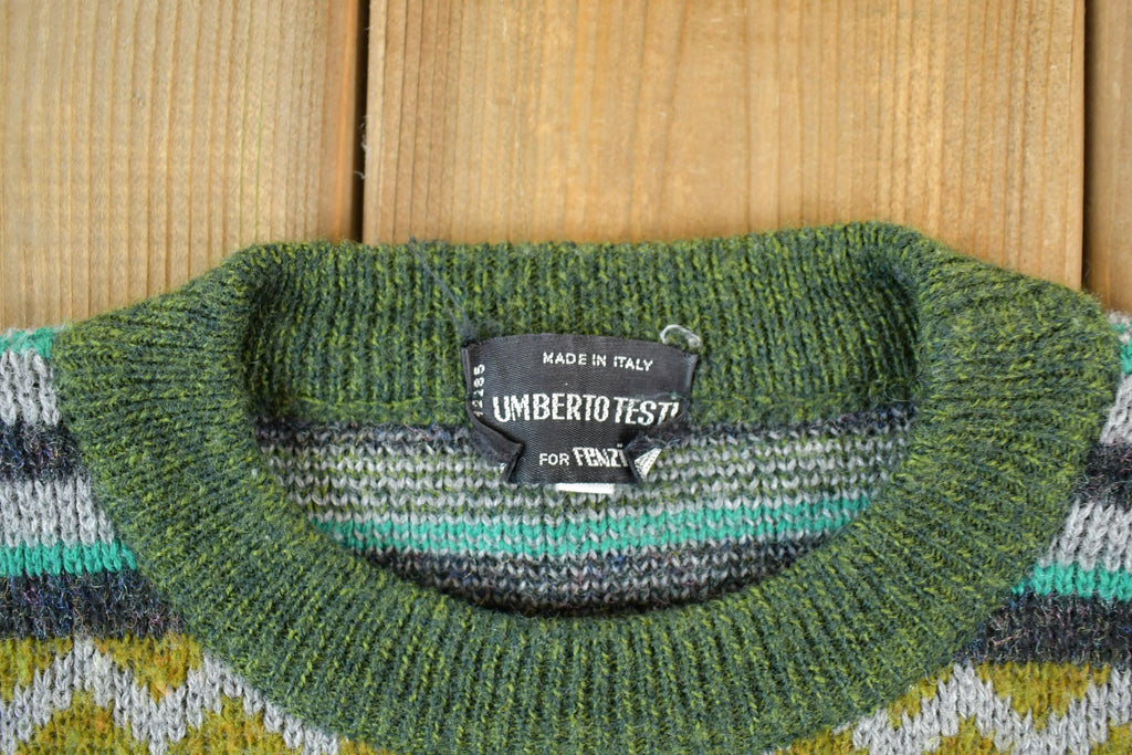 Vintage 1990s Umberto Knit Crewneck Sweater Made In Italy