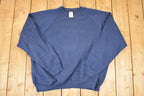 Vintage 1990s FOTL Navy Blank Crewneck Sweatshirt Mens XXL