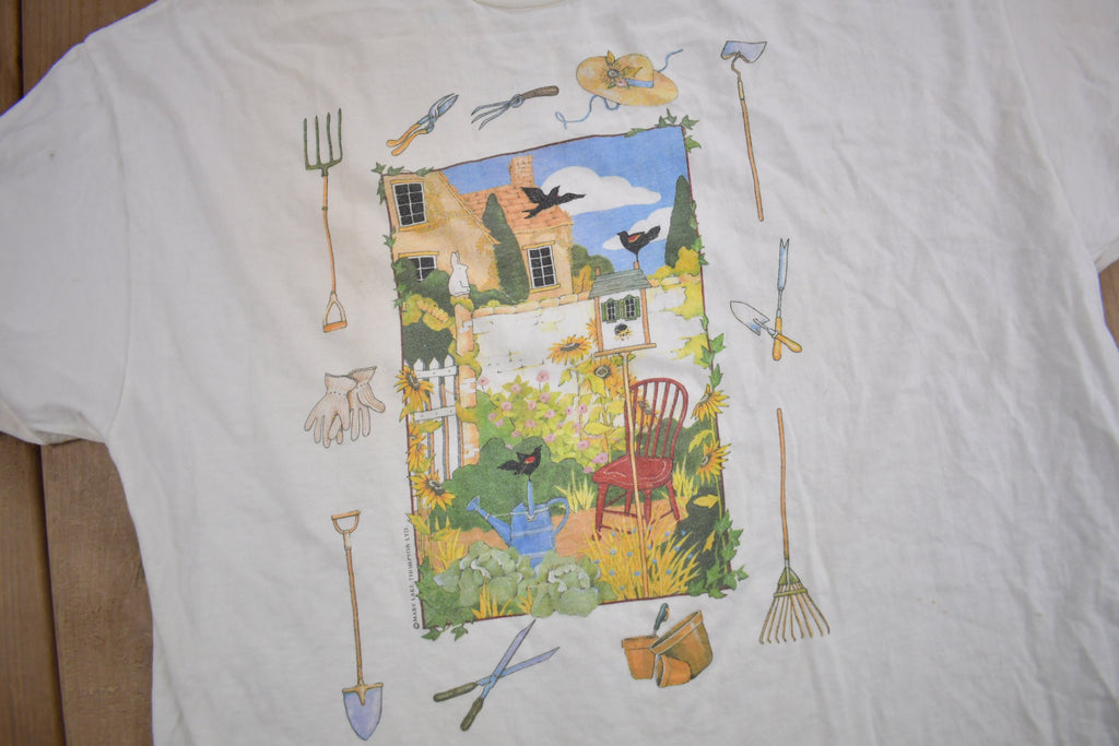 Vintage 1990s Gardening Graphic T Shirt /