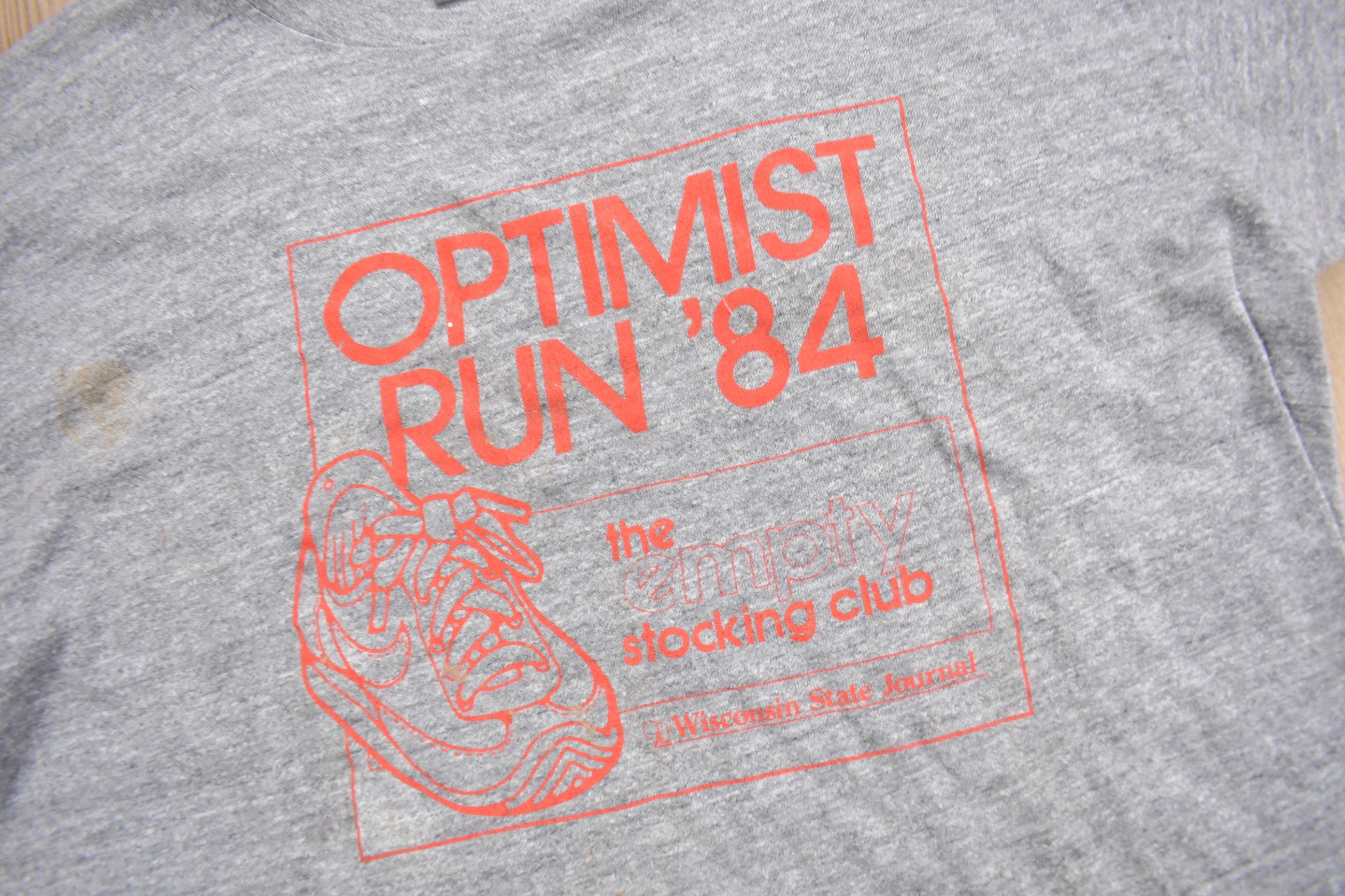 Vintage 1984 Optimist Run Layered T Shirt