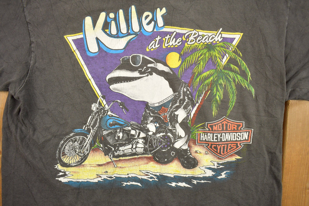 Vintage 1990s Killer at the Beach Harley Davidson T-Shirt