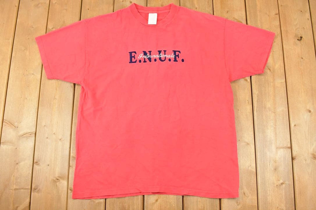Vintage 1990s Enuf International Souvenir Travel T-Shirt Men's XL  Destination Shirt  90s Single Stitch Graphic Tee  Made in USA