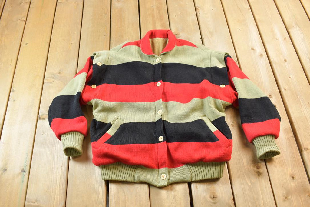 Vintage 1980s IB Diffusion Knitted Button Up Sweater