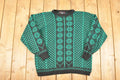 Vintage 1990s Stitch By Stitch AOP Abstract Knit Crewneck Sweater Men's L