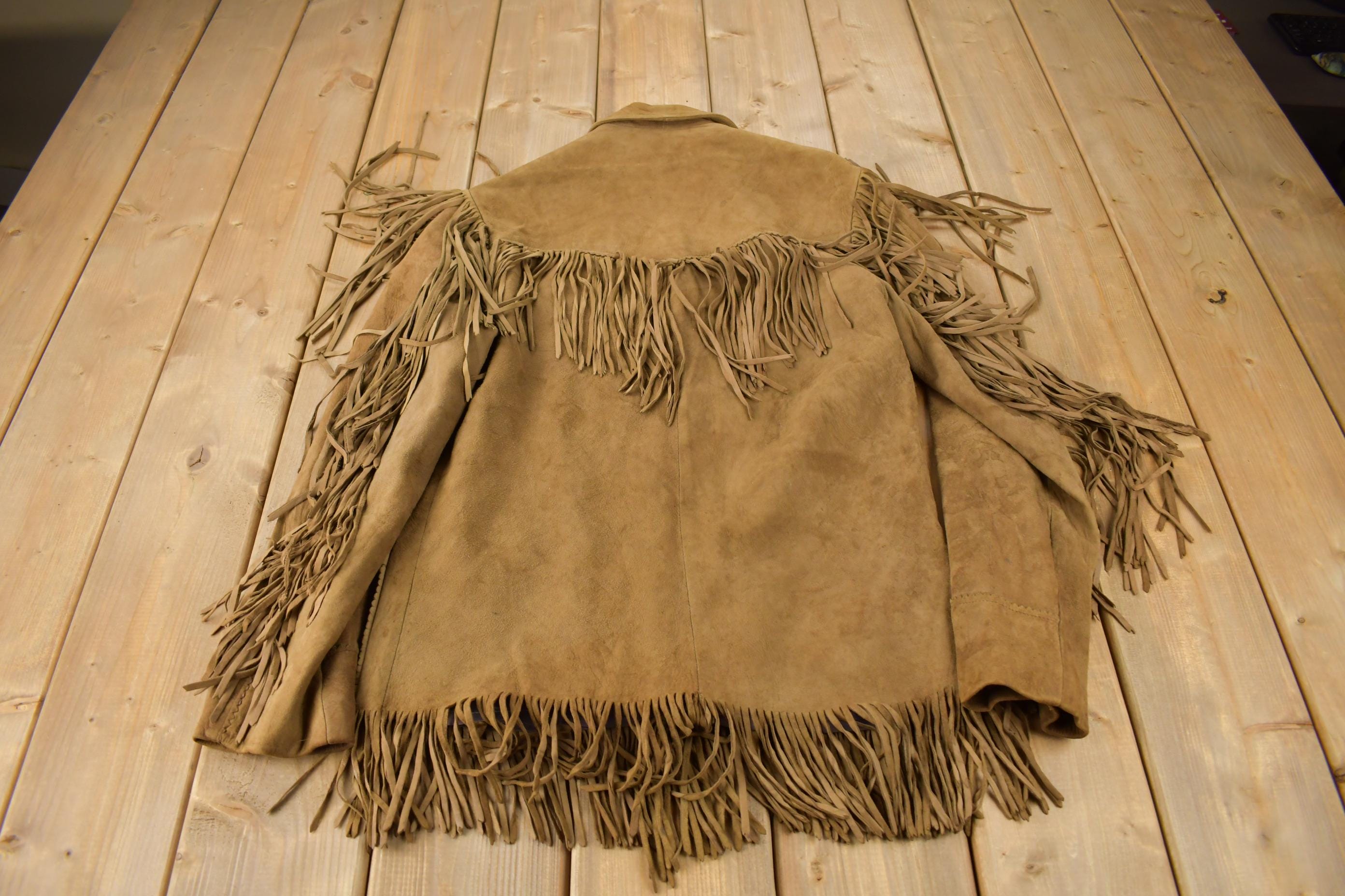 Vintage 1960s Trego's Westwear Fringe Leather Jacket
