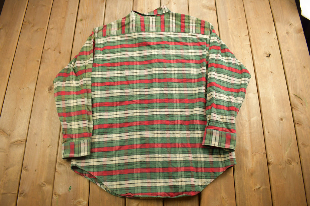 Vintage 1990s Riverbrand By Arrow Plaid Flannel Button Up Shirt