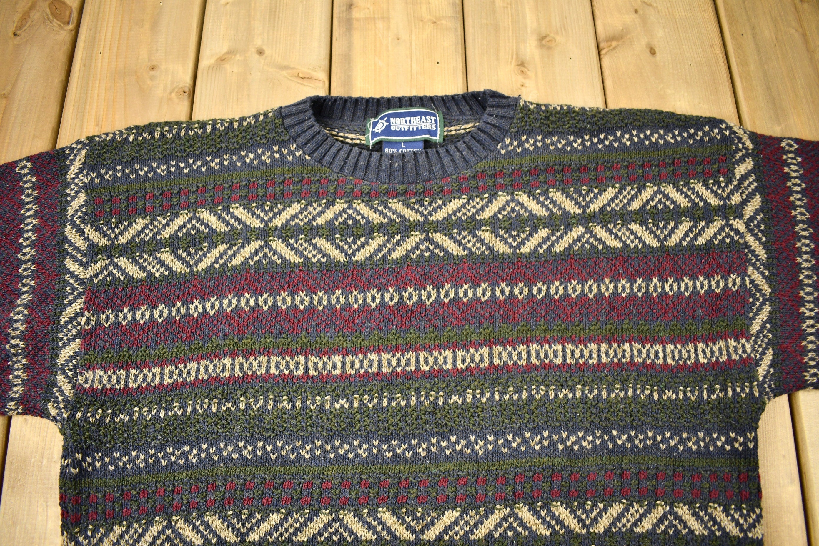 Vintage 1990s Northeast Outfitters Knitted Crewneck Sweater