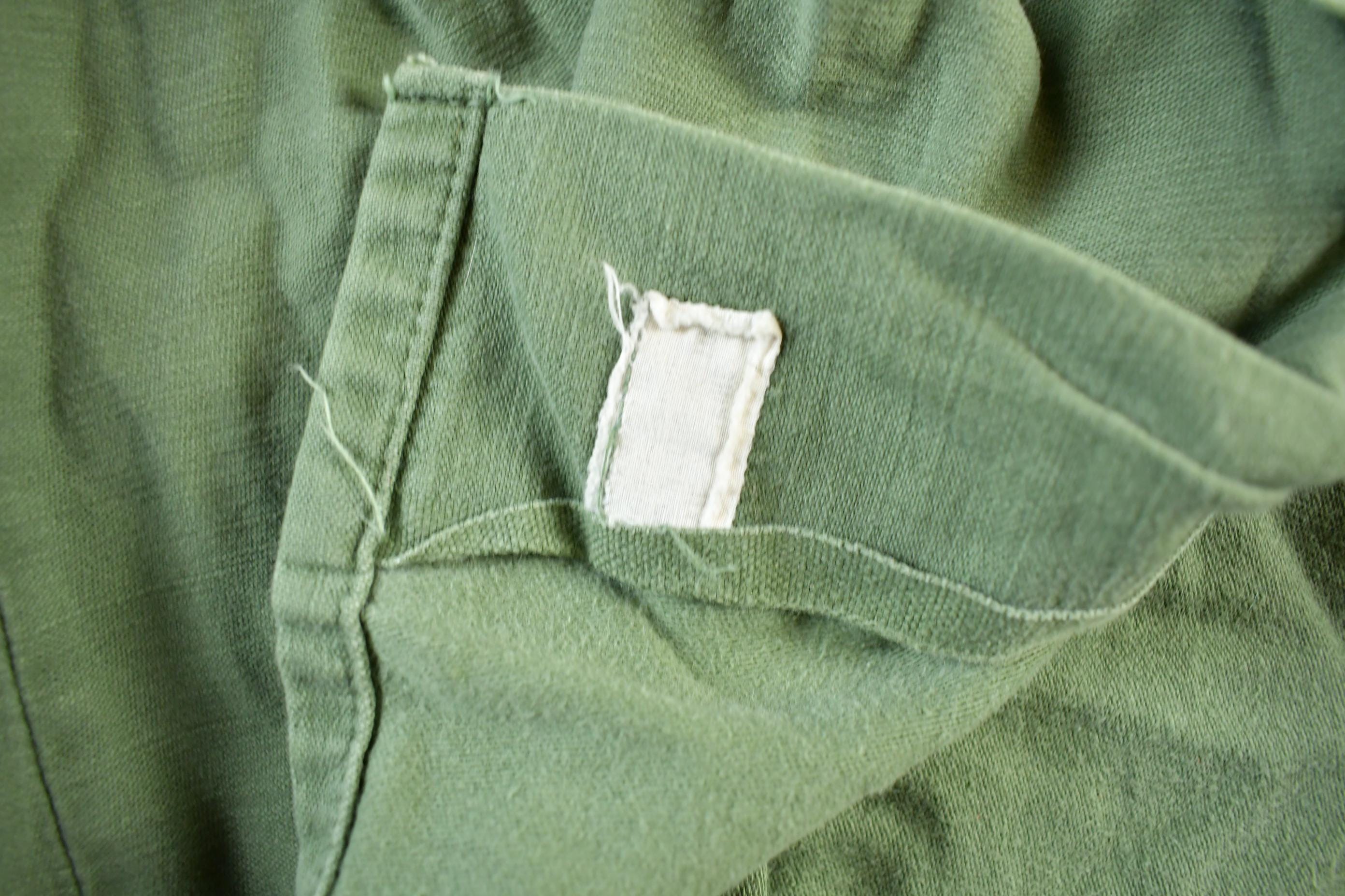 Vintage 1970s 1980s Army OG-107 Military Sateen Shirt Men's Medium  Field Combat Shirt  Militaria