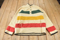 Vintage 1980s LANDS END 100% Wool Snap Button Sweater Made In USA Size Medium
