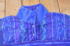 Vintage 1990s Lady Footlocker T Snap All OVer Print Fleece Sweater Size Womens Small