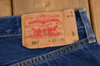 Vintage 1990s Levi's 501 Medium Wash Straight Leg Jeans