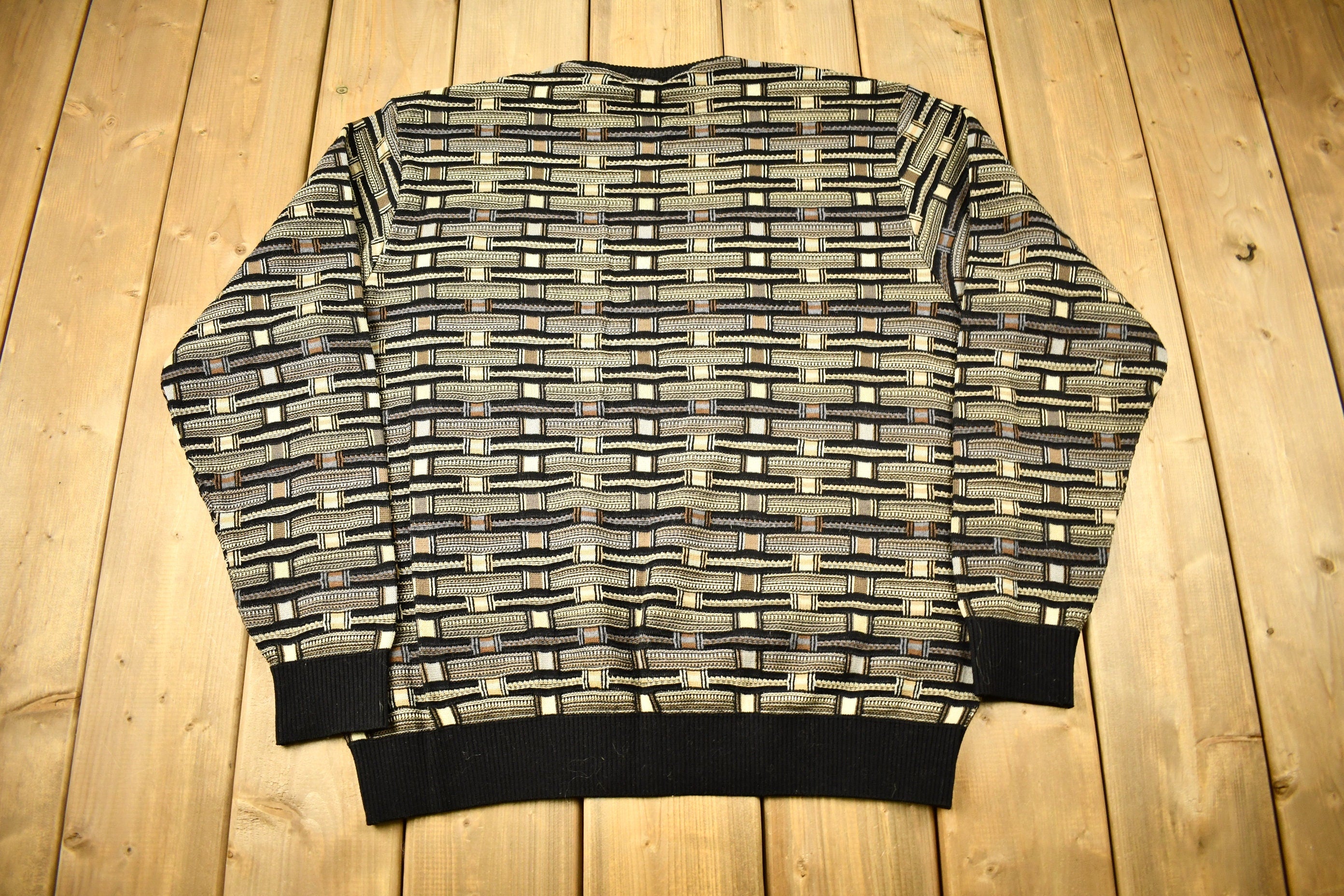 Vintage 1990s St Croix 3D Knit Crewneck Sweater