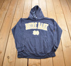 Vintage 1990s University Of Notre Dame Embroidered Hoodie Made In USA