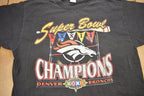 Vintage 1990s Denver Broncos NFL Superbowl Champions Logo 7 Graphic T-Shirt