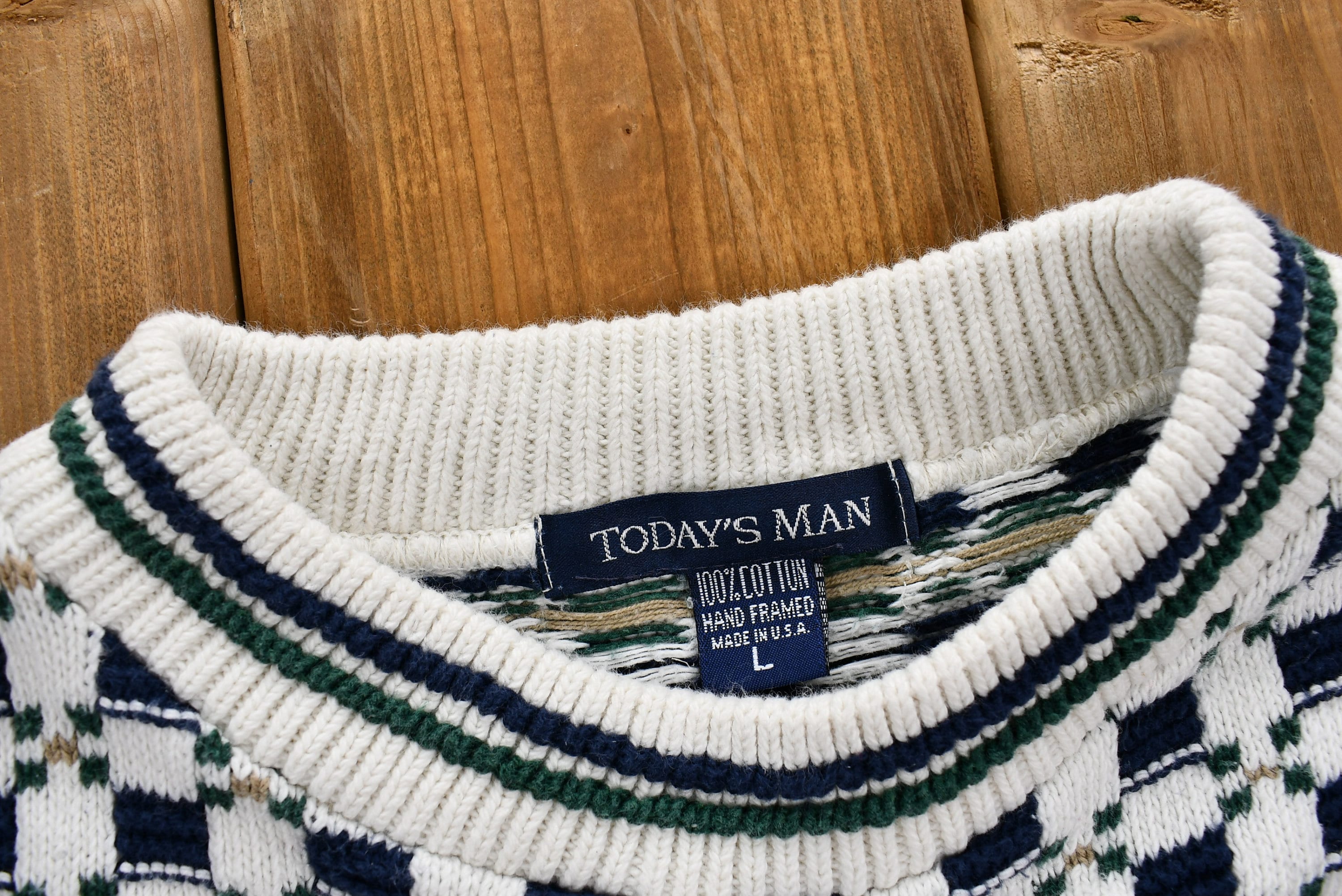 Vintage 1990s Hand-Framed Knit Sweater