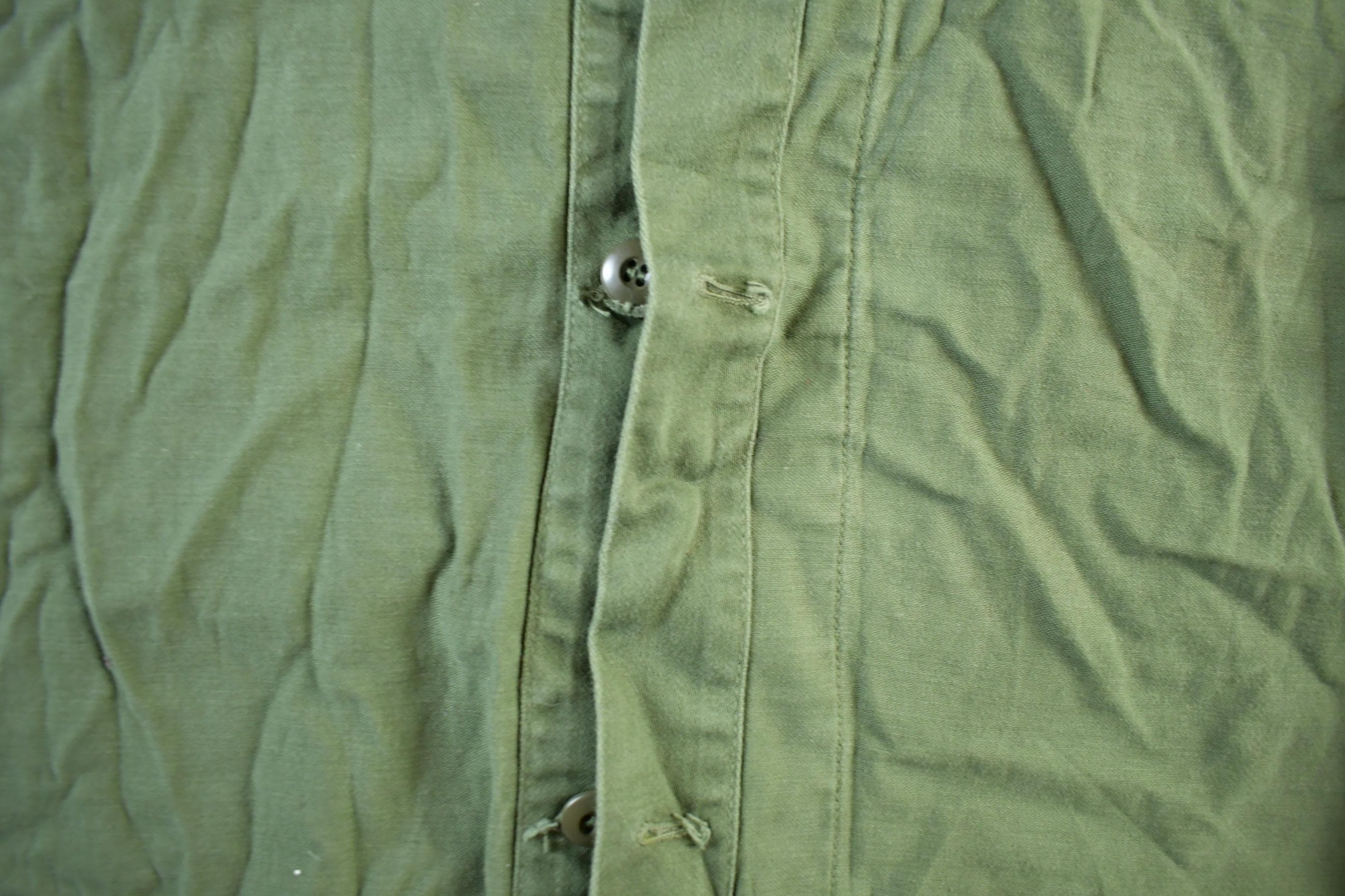 Vintage 1976 Army OG-107 Military Sateen Shirt Men's Large