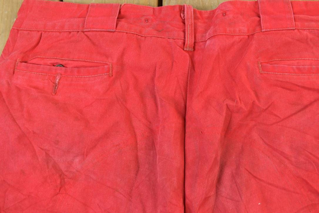 Vintage 1980s Red Work Pants Size 40 x 26