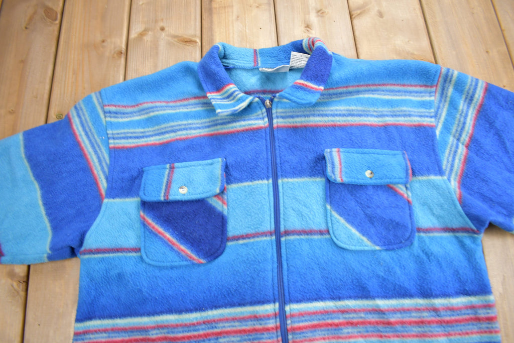 Vintage 1990s Outbrook Fleece Sweater / Women's / 90s Sweater / Streetwear / Fleece Zip up
