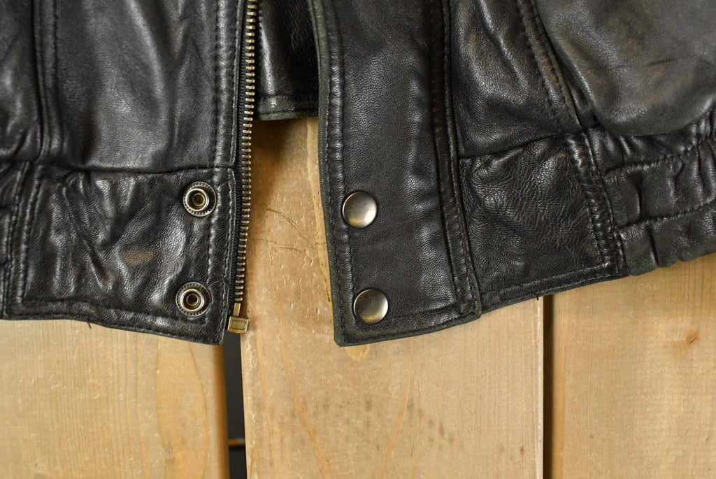 Vintage 1990s G-III Leather Biker Jacket Men's Medium