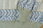 Vintage 1990s Gianangeli Quarter Button Cable Knit Crewneck Sweater