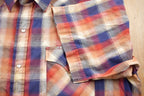 Vintage 1990s Ely Cattleman Shiny Double Pocket Plaid Button Up Shirt