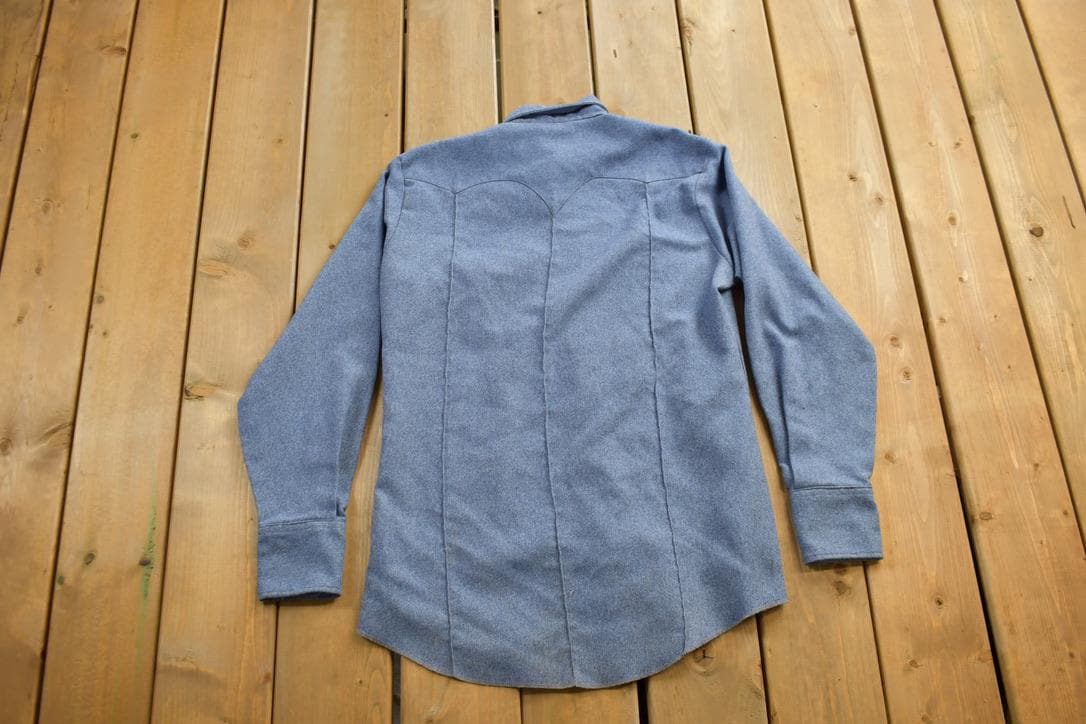 Vintage 1990s Fenton Western Style Denim Snap Button Shirt
