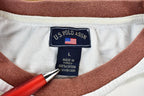 Vintage 1990s US Polo Association Athletic Single Stitch Graphic Ringer T-Shirt