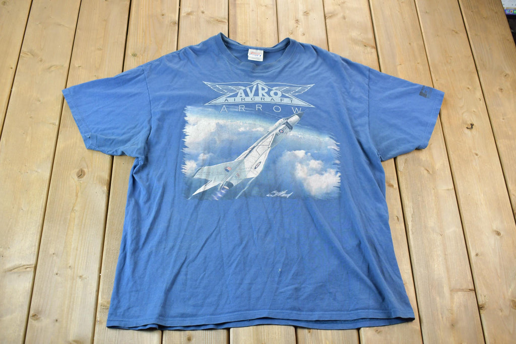Vintage 1990s Avro Arrow Fighter Jet Graphic T-Shirt