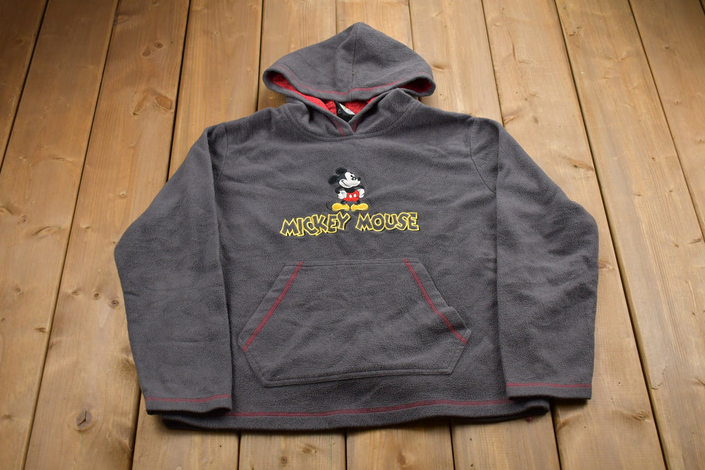 Vintage 1990s Mickey Mouse Embroidered Graphic Hoodie