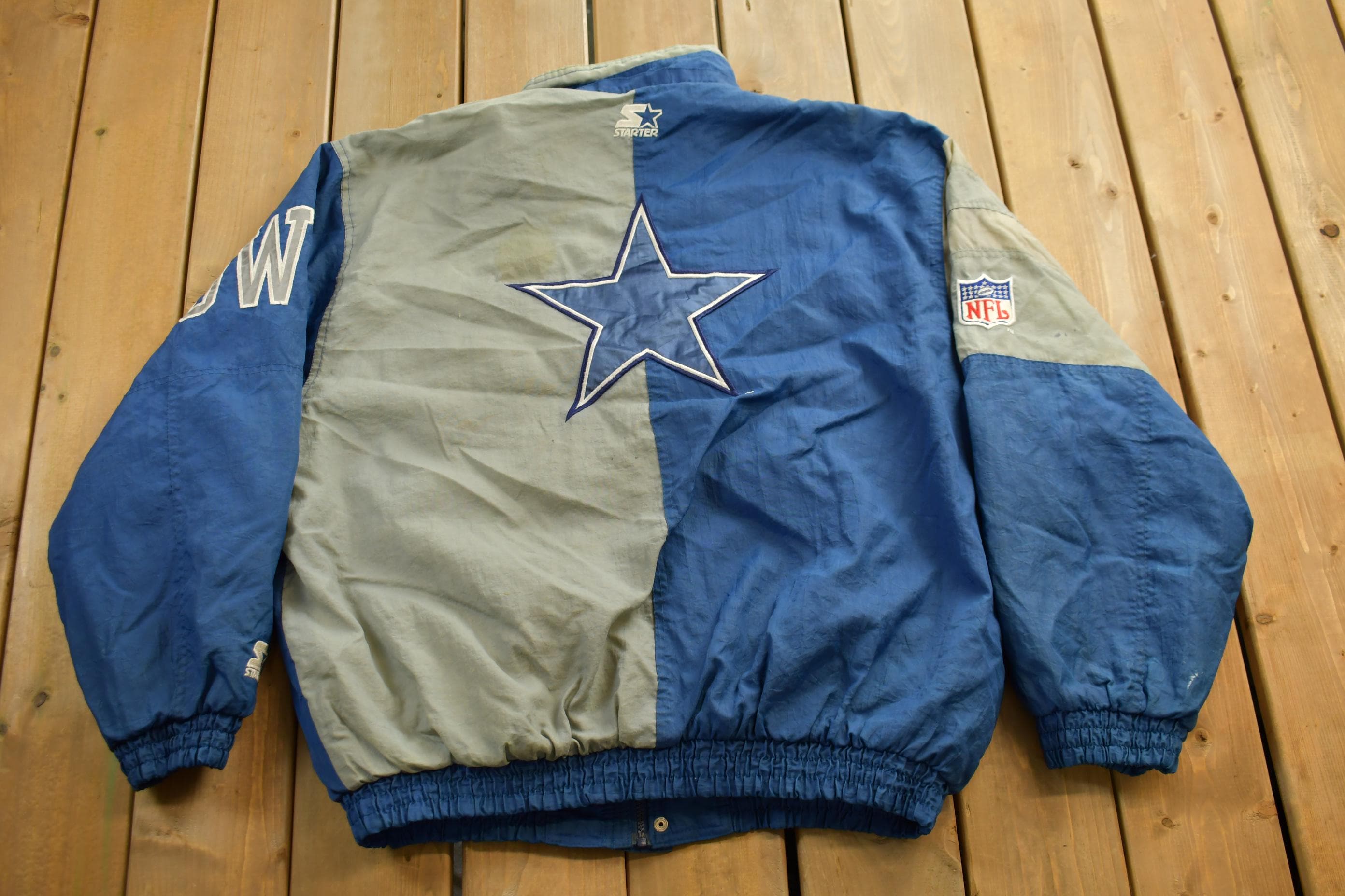Vintage 1990s Pro Line Dallas Cowboys Windbreaker Jacket