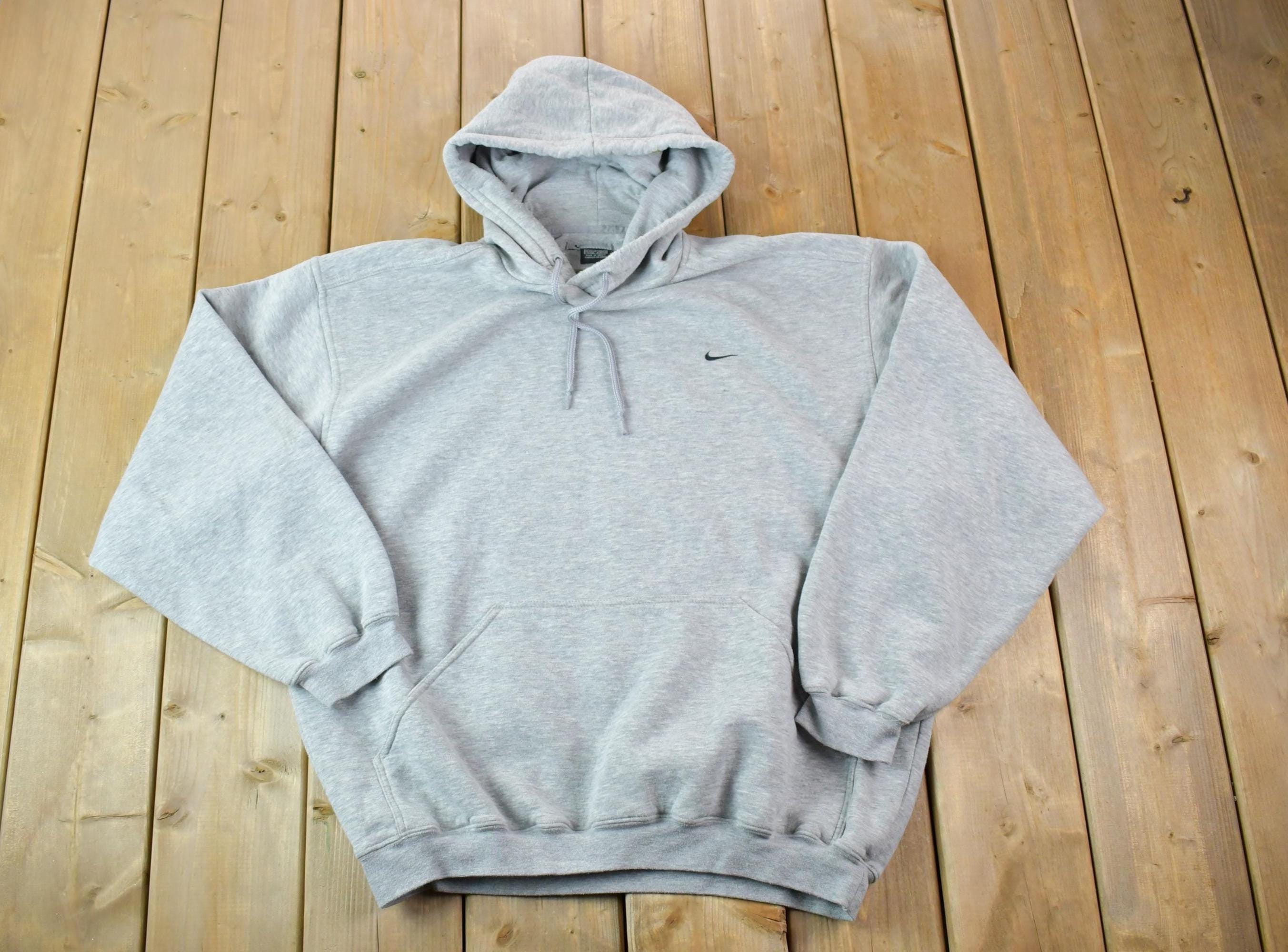 Vintage 1990s Nike Embroidered Mini Swoosh Hoodie Sweatshirt