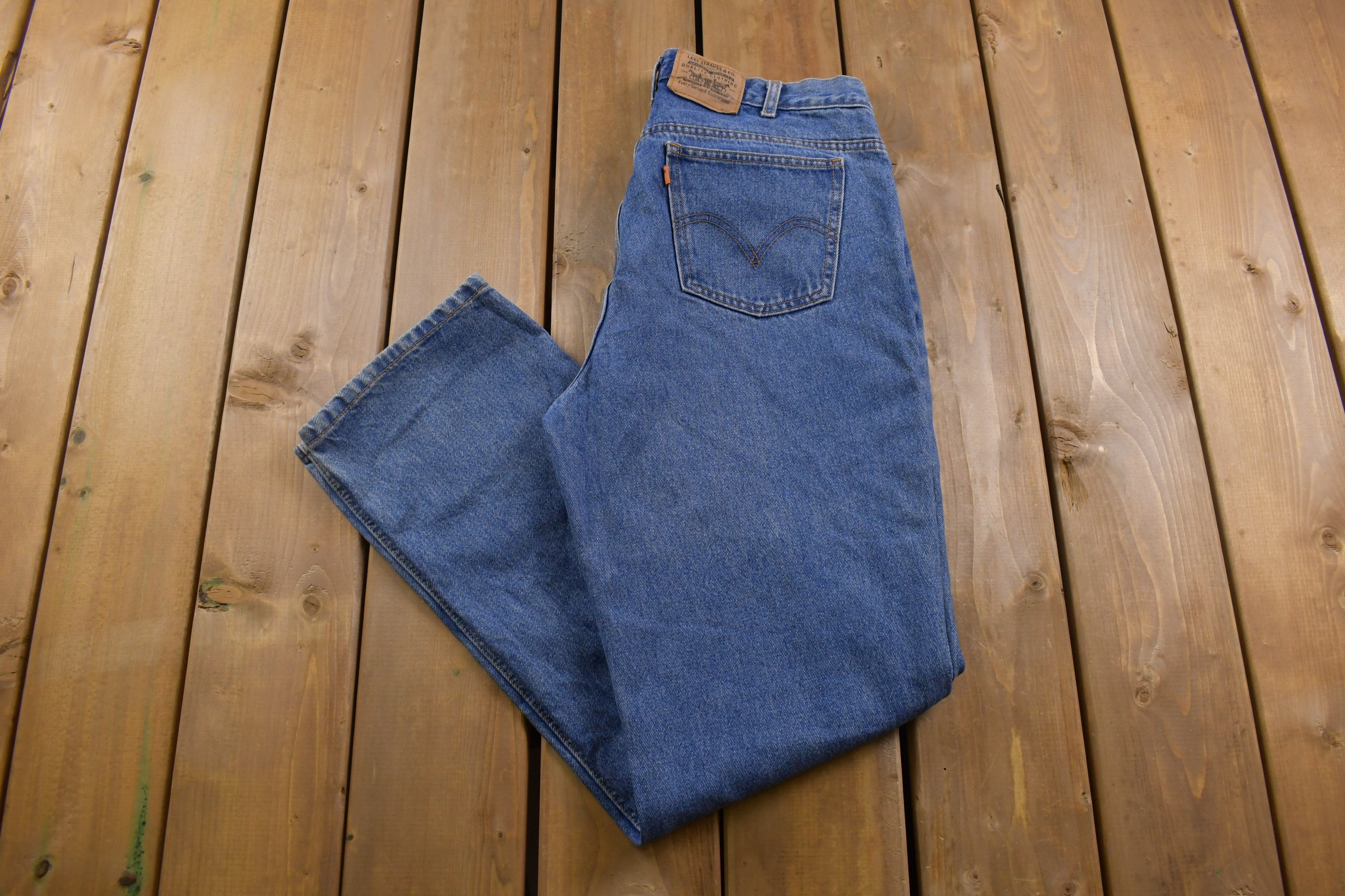Vintage 1990s Levi's Orange Tab Blue Jeans Size 34 x 32